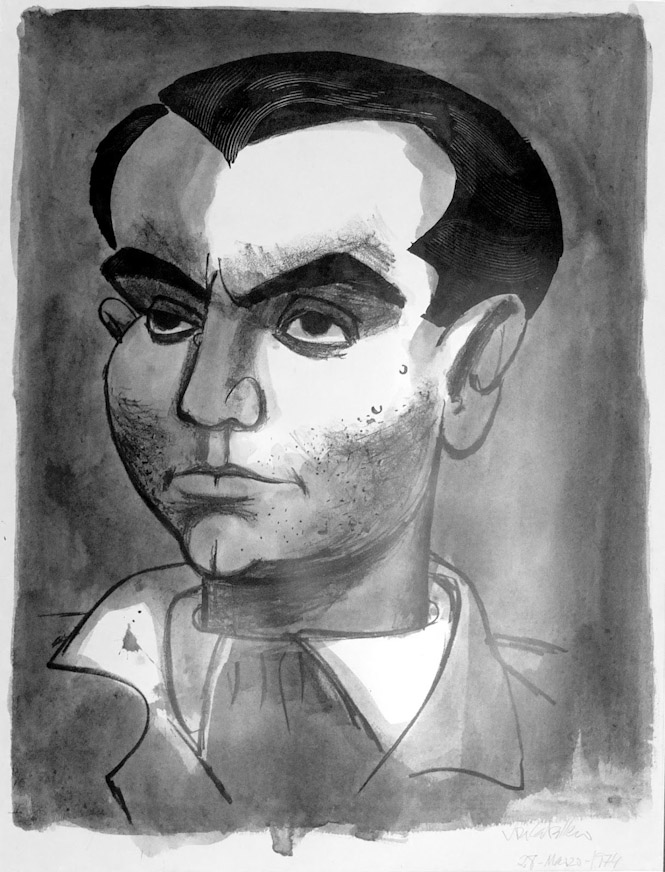 Litografía de Federico García Lorca (ASOCIACIÓN CULTURAL LANJARÓN) 
