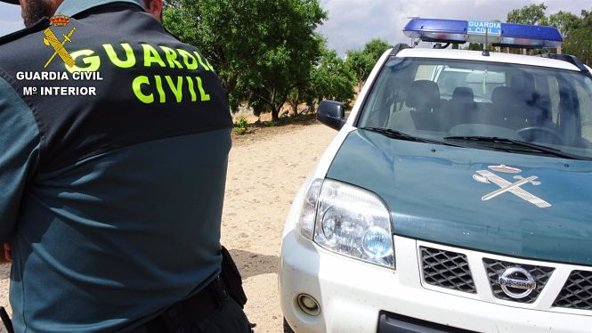 Agente de la Guardia Civil junto a su vehículo - (GUARDIA CIVIL) 