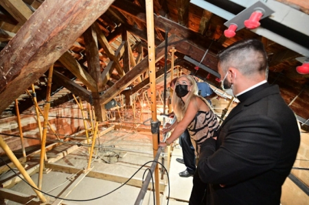 Imagen de la visita a la iglesia de la Encarnación de Alhama (JUNTA)