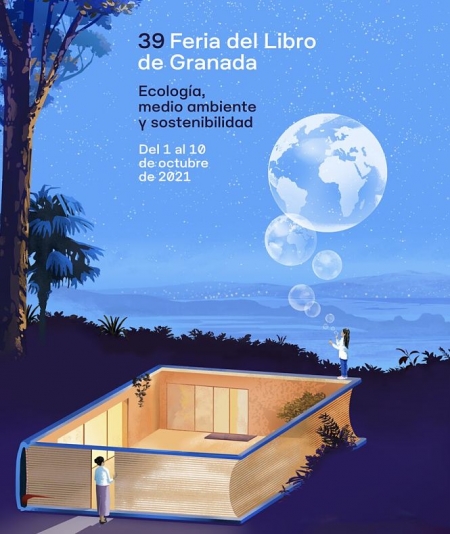 Cartel de la feria del libro de Granada 