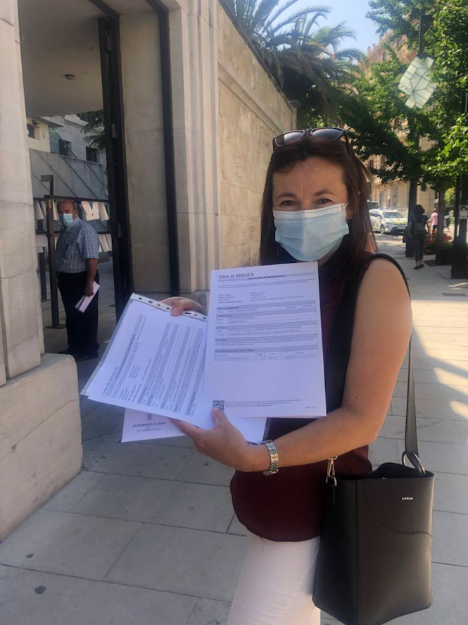 La alcaldesa de Zafra María José Gámiz (PSOE)