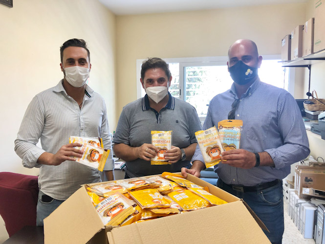 Mascarillas que se entregarán a los centros educativos (AYTO. CHURRIANA)