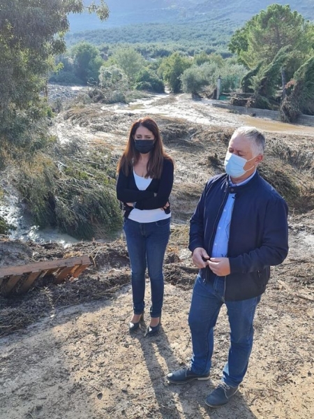 Imagen de la visita a una de las zonas afectadas (DIPUTACIÓN) 