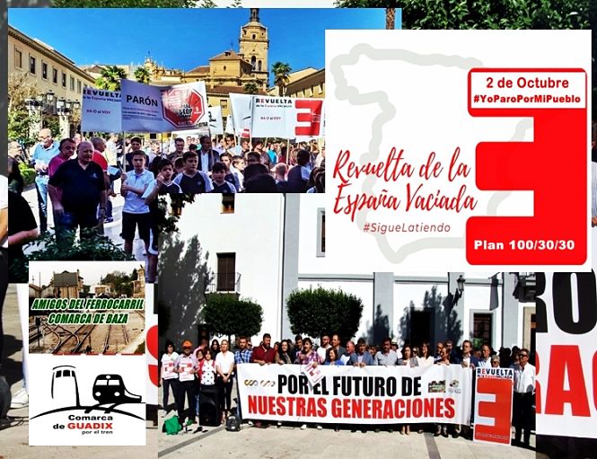 Manifestación convocada por la España Vciada (AAF BAZA)