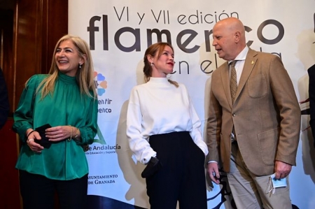 Javier Imbroda y Patricia del Pozo en la entrega de premios (JUNTA) 