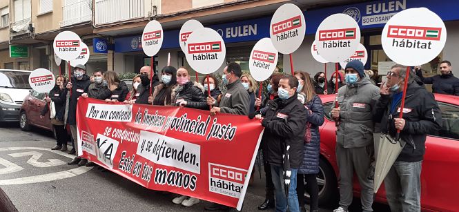 Concentración de las trabajadoras de limpieza (CCOO) 