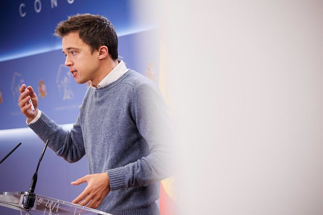 El líder de Más País, Íñigo Errejón, interviene en una rueda de prensa (ALEJANDRO MARTÍNEZ VÉLEZ - EUROPA PRESS) 