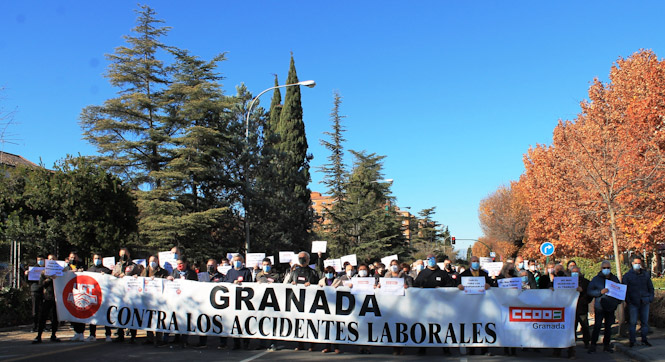 Concentración contra los accidentes laborales (CCOO)