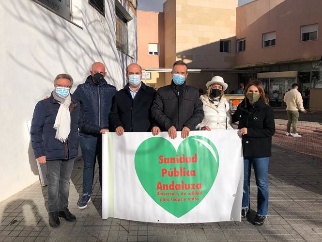 Imagen de la visita a Baza (PSOE) 