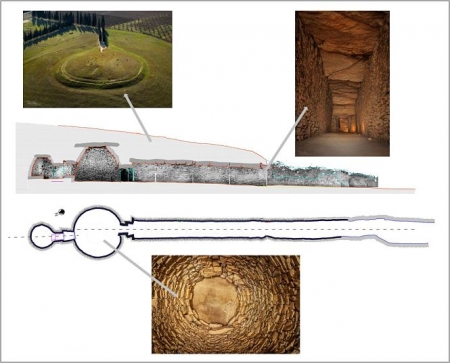 Planta y sección del Tholos de El Romeral (JAVIER COCA) Planta y sección del Tholos de El Romeral (JAVIER COCA)