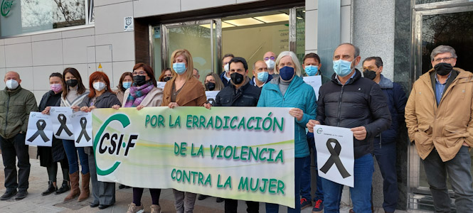 Imagen de la concentración (CSIF GRANADA)