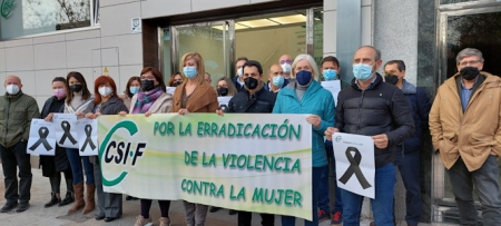 Imagen de la concentración (CSIF GRANADA)