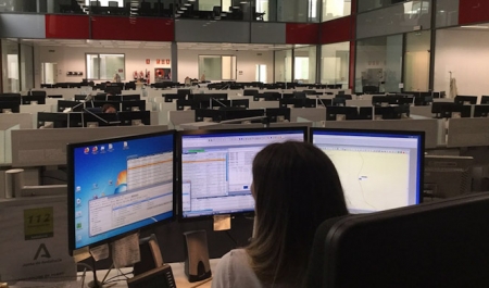 Una de las salas de Emergencias 112 Andalucía (112)