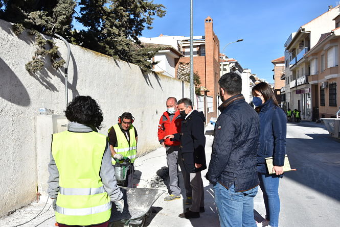Imagen de la visita a las obras (AYTO. BAZA)