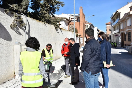 Imagen de la visita a las obras (AYTO. BAZA)