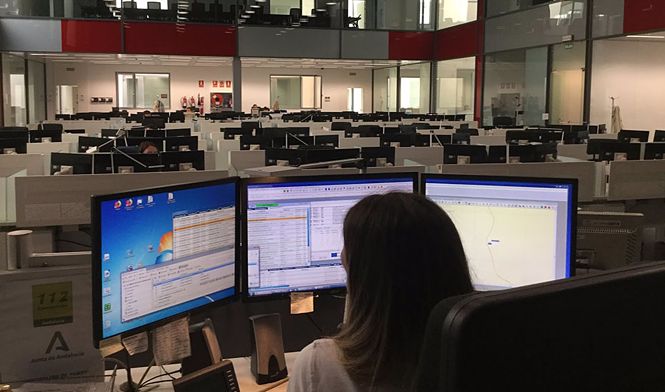 Una de las salas de Emergencias 112 Andalucía (112)