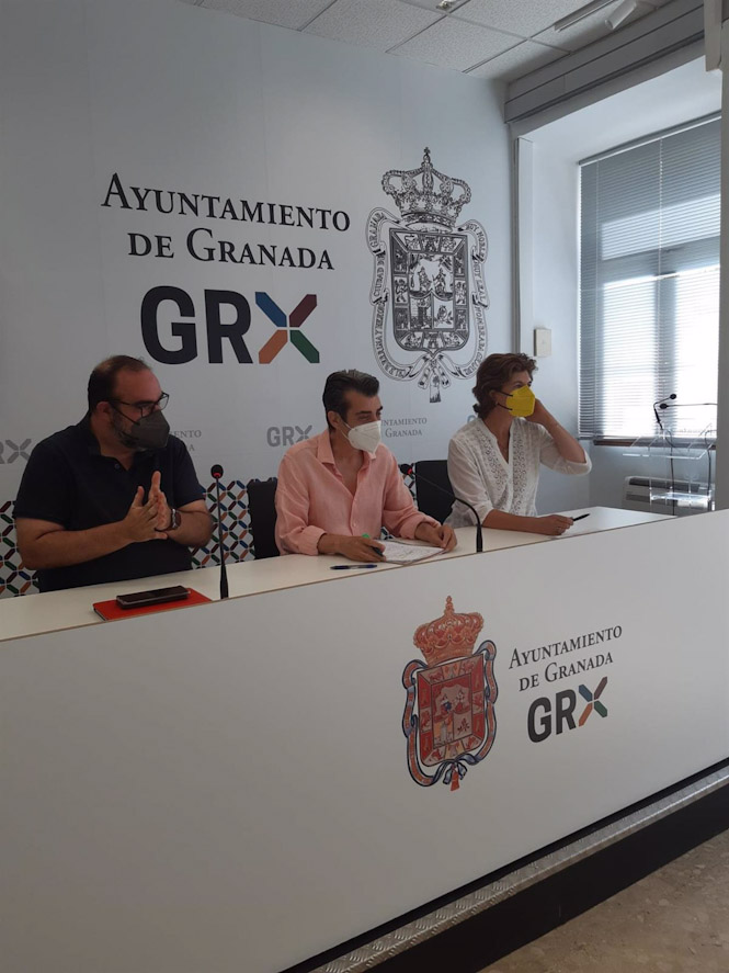 El grupo municipal de Unidas Podemos e Independientes en el Ayuntamiento de Granada, en imagen de archivo (UNIDAS PODEMOS E INDEPENDIENTES)