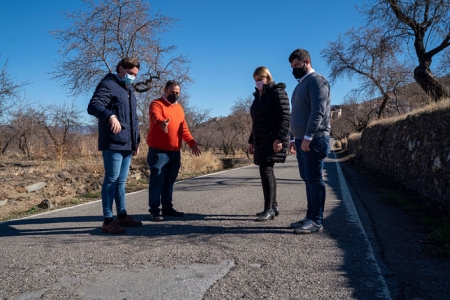 Imagen de la visita a la carretera de acceso a Ferreira (PP)