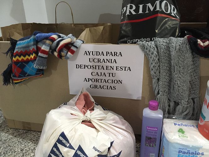 Punto solidario instalado en la Casa Pintá de La Zubia para ayudar a Ucrania (AYTO. LA ZUBIA(