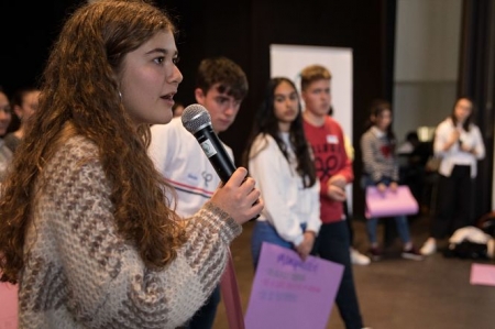 Jóvenes granadinos participantes del programa Scholas durante una sesión (GRANADA SCHOLAS)