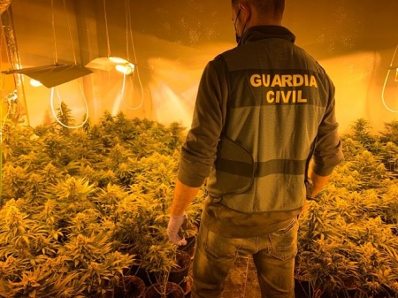 Imagen de uno de ls centros de producción de marihuana (GUARDIA CIVIL)
