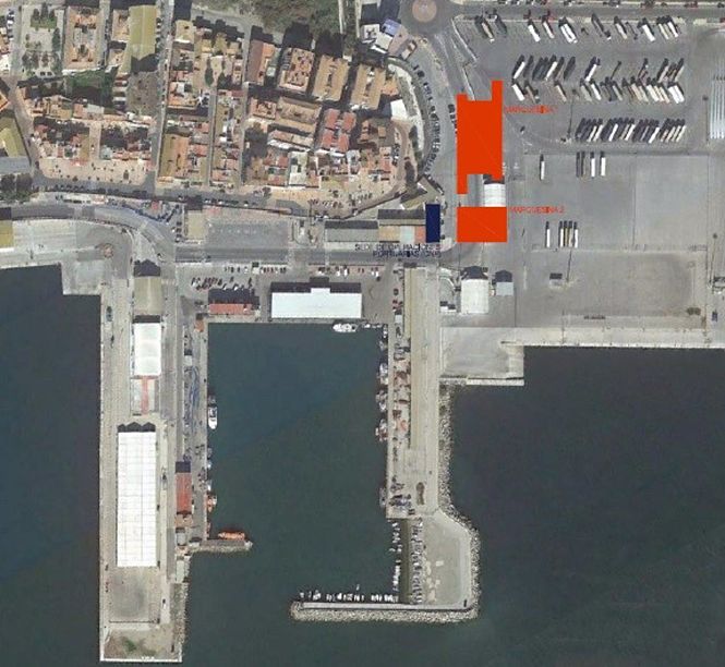 Vista aérea de la zona donde se va a construir el proyecto (PUERTO DE MOTRIL)