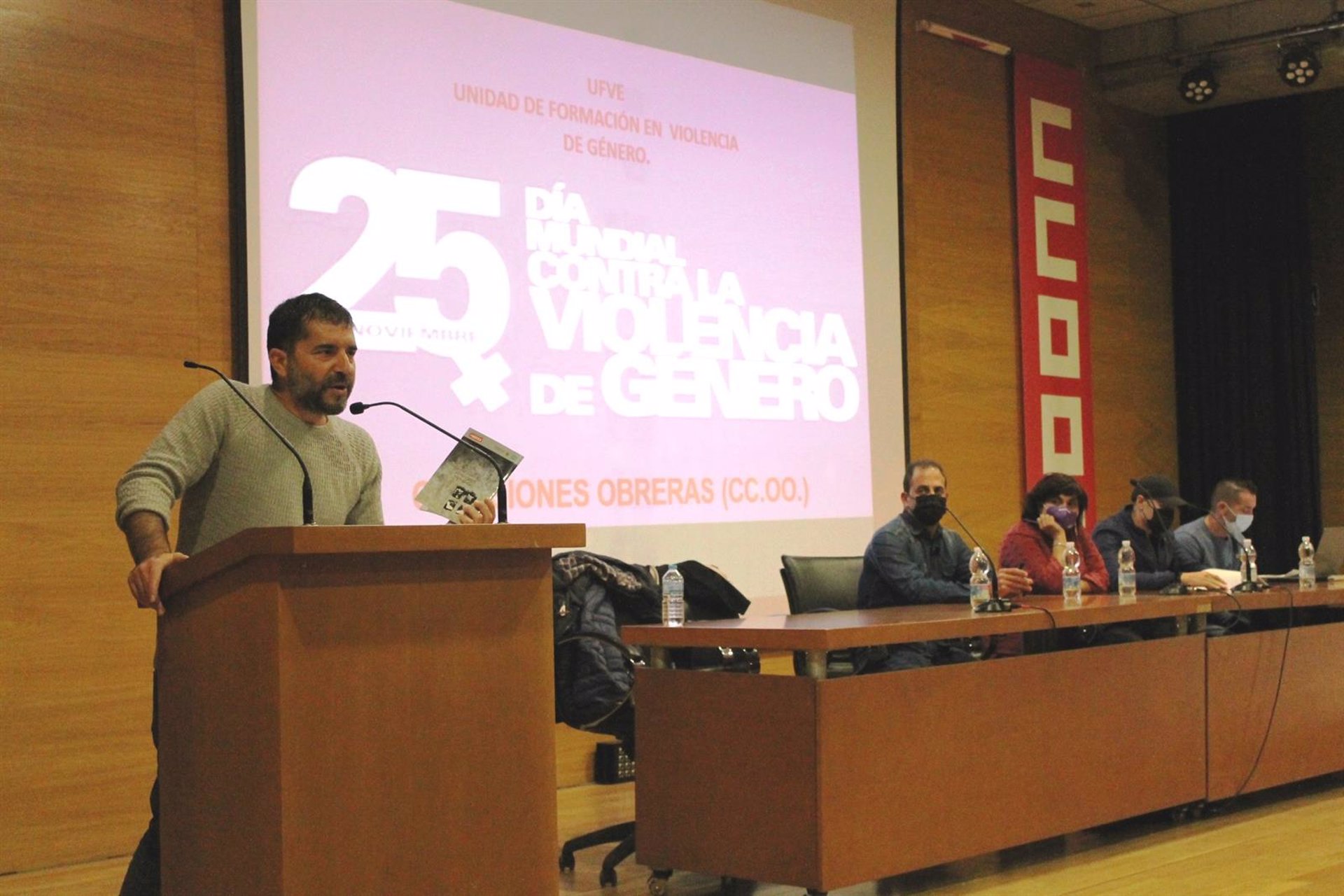 Daniel Mesa, en una jornada de CCOO sobre violencia machista, en imagen de archivo (CCOO)