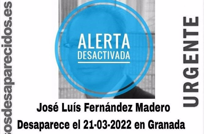 Localizado el hombre desaparecido en Granada capital desde el lunes (SOS DESAPARECIDOS)