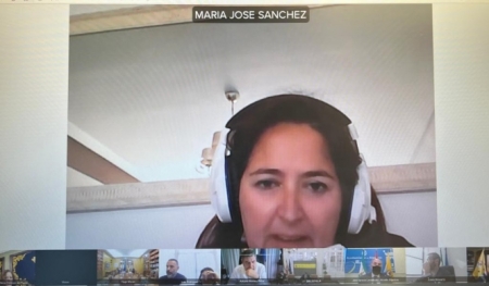 Imagen de la reunión telemática (MANCOMUNIDAD)