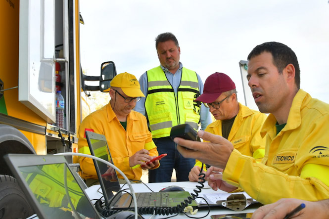 MPA en la zona del incendio ((INFOCAE)