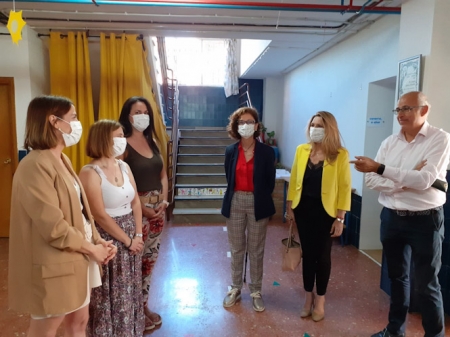 Imagen de la visita al CEIP Alcazaba (CIUDADANOS)