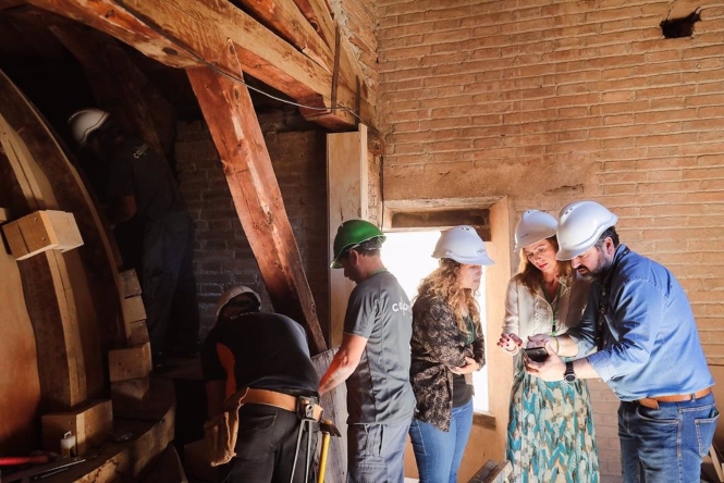 Trabajos en la Sala de la Barca de la Alhambra (PATRONATO DE LA ALHAMBRA Y GENERALIFE)
