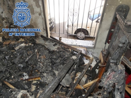 Estado en que quedó la vivienda (POLICIA NACIONAL)