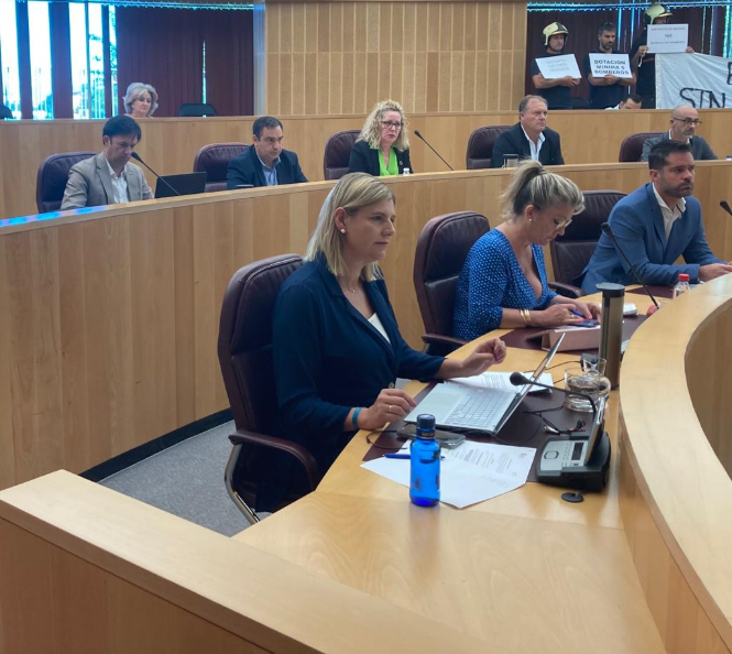 Inmaculada Hernández durante el pleno de Diputación (PP) 