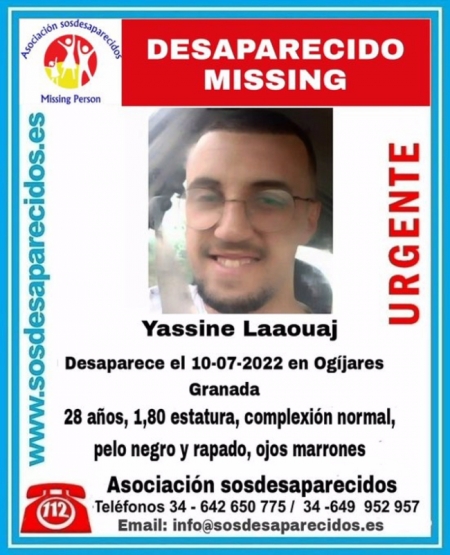 Cartel de búsqueda de un hombre desaparecido en Ogíjares (TWITTER DE SOS DESAPARECIDOS) 