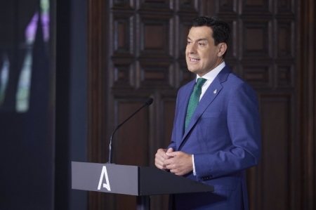 El presidente de la Junta de Andalucía, Juanma Moreno (JOAQUÍN CORCHERO - EUROPA PRESS)