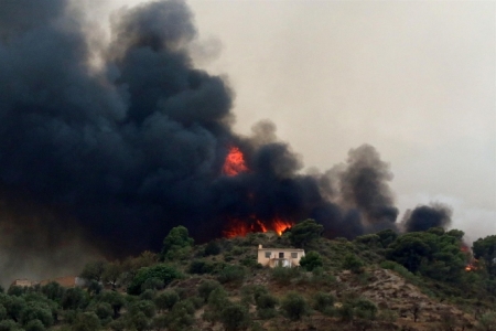 Imagen del incendio en Los Guájares (INFOCA) 