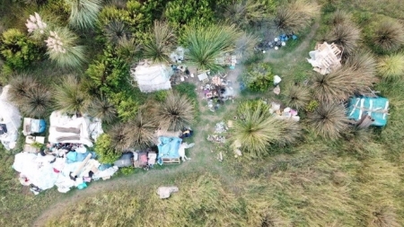 Imagen aérea de un poblado chabolista facilitada por Vox en Salobreña (VOX) 