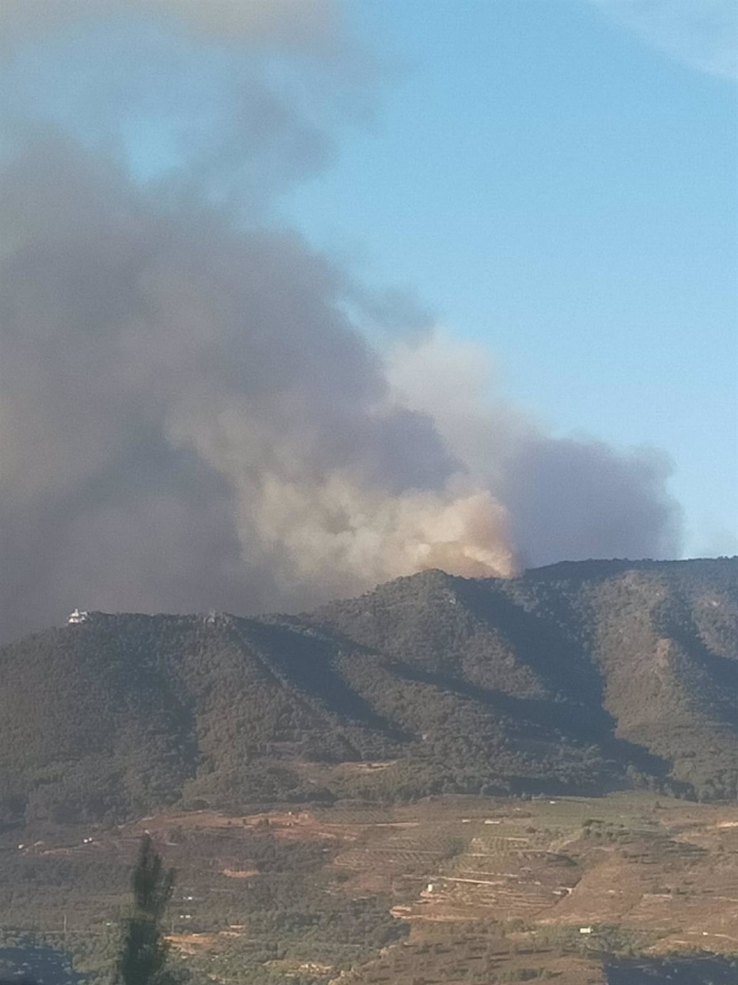 Imagen de archivo del incendio en Los Guájares (EUROPA PRESS)