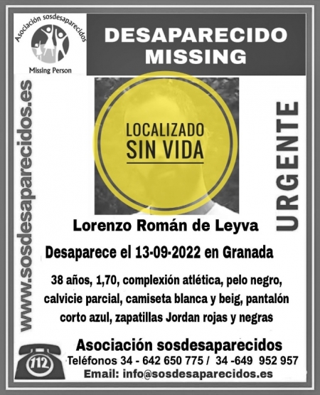 Lorenzo Román ha sido encontrado sin vida (SOS DESAPARECIDOS) 