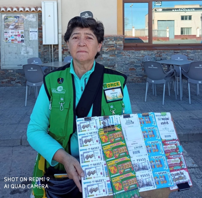 María Águeda López, vendedora de la ONCE (ONCE) 