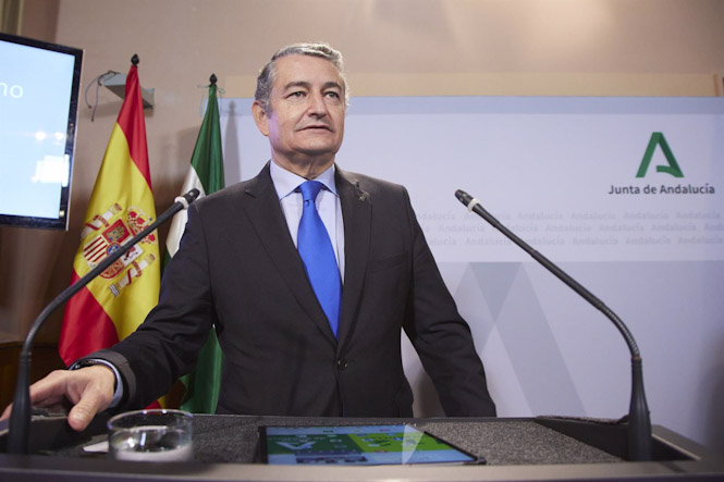 El consejero de Presidencia, Interior y Diálogo Social de la Junta de Andalucía, Antonio Sanz (JOAQUÍN CORCHERO/ EUROPA PRESS)