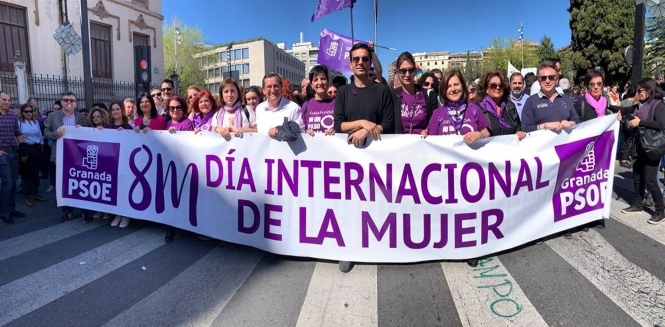 PSOE en una manifestación del 8M, en imagen de archivo (PSOE) 