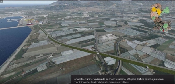 Imagen de archivo recreando el trazado del tren entre el Puerto de Motril y Granada (REMITIDO POR EL PUERTO DE MOTRIL)