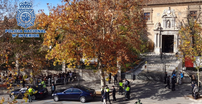 Reunión de Directores del Instituto Cervantes, en el Hospital Real este pasado lunes (POLICÍA NACIONAL) 