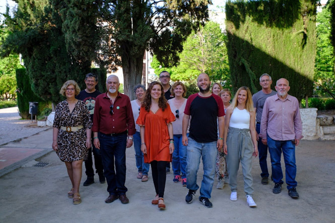 Imagen de archivo de candidatos de Adelante Andalucía por Granada para el 19J, en la Huerta de San Vicente, entre ellos Francisco Cabello (ADELANTE ANDALUCÍA)