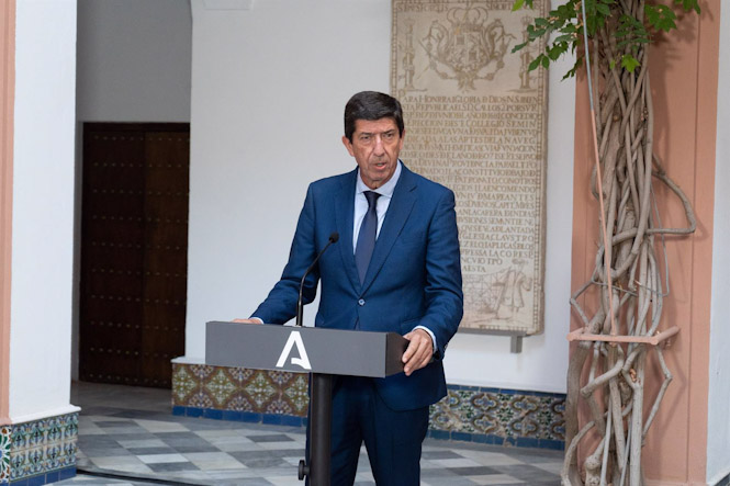 El presidente del Consejo Económico y Social, Juan Marín, en el acto de la jura de su cargo (FRANCISCO J. OLMO)