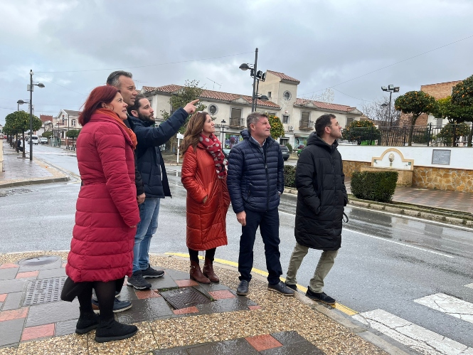 Imagen de la visita a Láchar (PSOE)