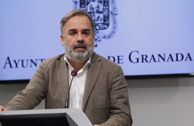 Jacobo Calvo, en rueda de prensa sobre la Junta de Gobierno Local, en imagen de archivo (AYUNTAMIENTO)