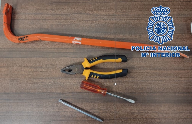 Herramientas intervenidas (POLICIA NACIONAL)